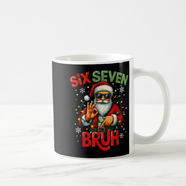 Bruh 6 7 Christmas 67 Santa Six Seven Christmas Bo Kaffemugg (Höger)