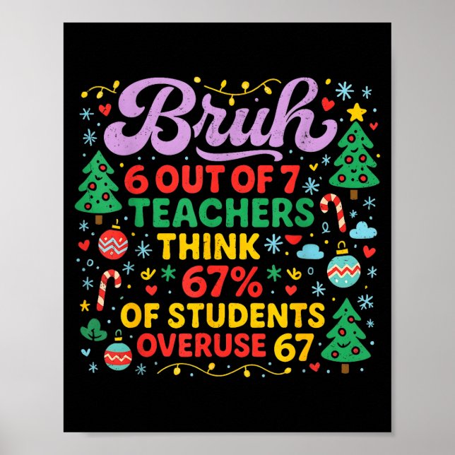 Bruh 6 Av 7 Lärare 67 Procent Studenter Meme  Poster (Framsidan)