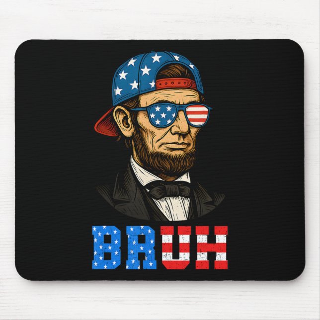 Bruh Abraham Lincoln Patriotic 4:e juli Manar Boy Musmatta (Framsidan)
