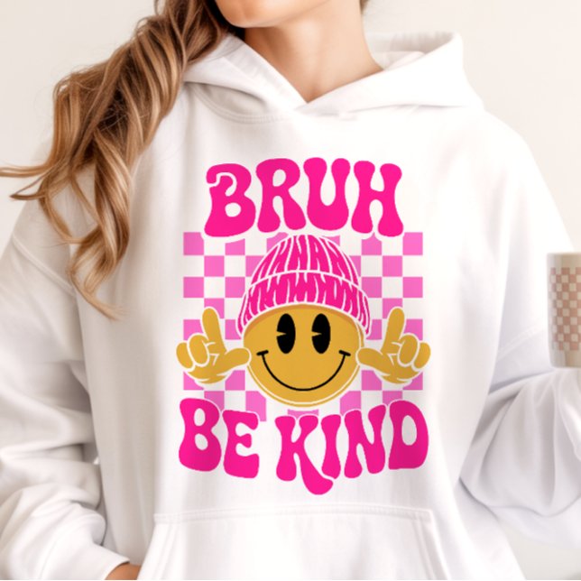 Bruh Be Kind Glad Ansikte Beanie Rosa T Shirt (Skapare uppladdad)