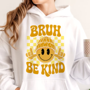 Bruh Be Kind Glad Ansiktsmössa Gul T Shirt