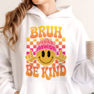 Bruh Be Kind Happy Face Beanie Sunset Gradient T Shirt