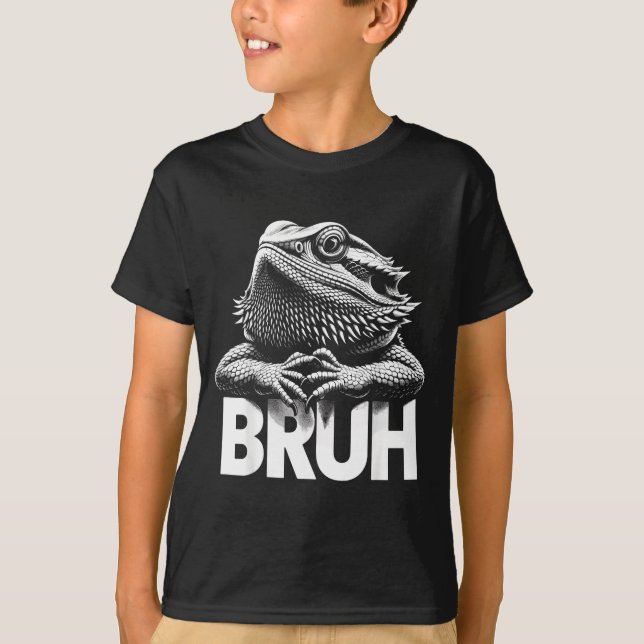 Bruh Bearded Dragon  T Shirt (Framsida)