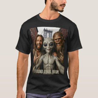 Bruh Bigfoot Alien Jesus Rock On Handsksignal Ufo T Shirt