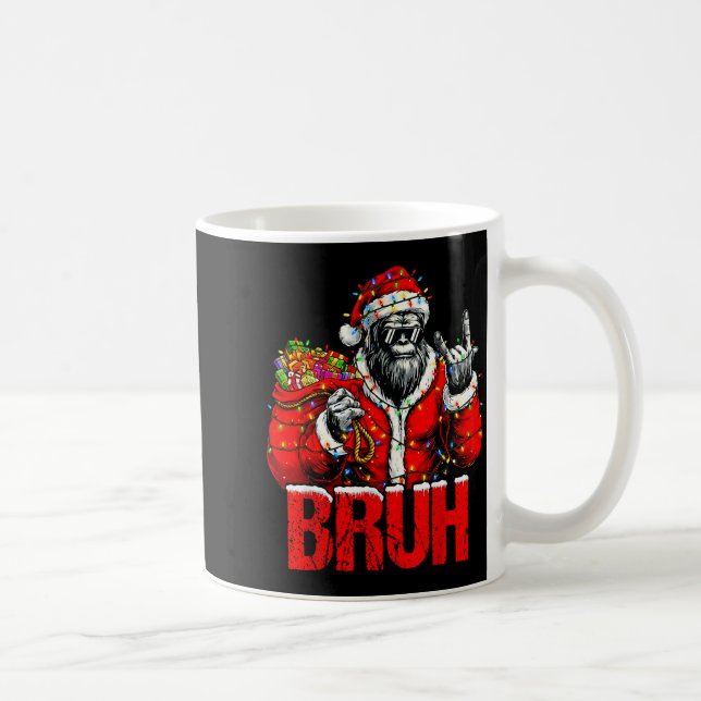 Bruh Bigfoot Christmas Funny Sasquatch Xmas For Me Kaffemugg (Höger)