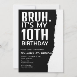 Bruh Birthday-inbjudan, Bruh dess födelsedag Inbjudningar