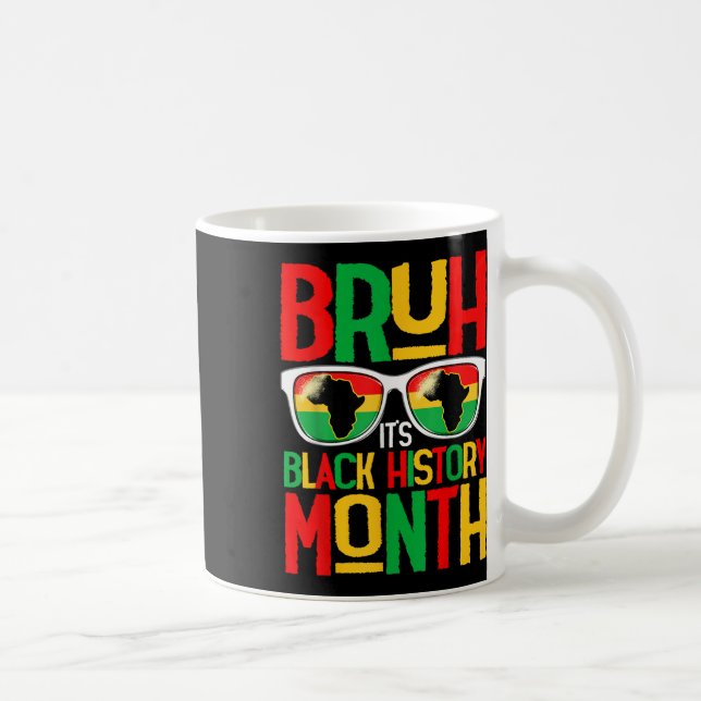 Bruh Black History Month Kid Boy Manar African Ame Kaffemugg (Höger)