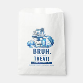 BRUH! Blue Bassäng Boy Birthday Tack