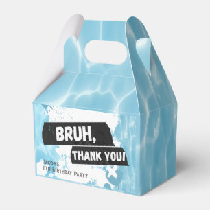 Bruh Boy Summer Bassäng Party Birthday Favor Box Presentaskar