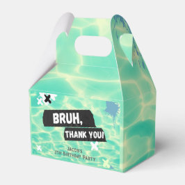 Bruh Boy Summer Bassäng Party Birthday Favor Box Presentaskar