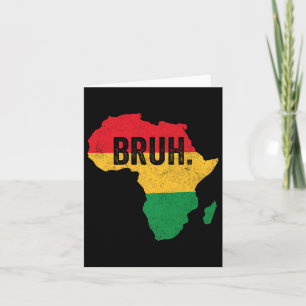 Bruh Boys Kids African American Funny Black Histor Kort