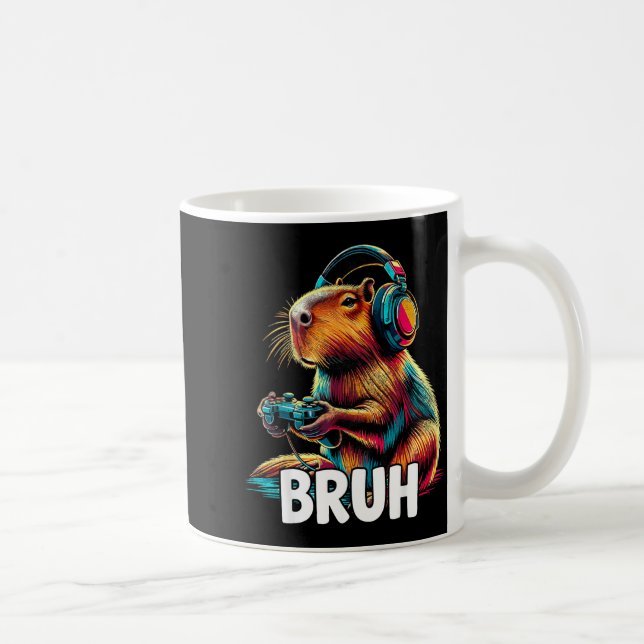 Bruh Capybaras Funny Video Games Capybara  Kaffemugg (Höger)