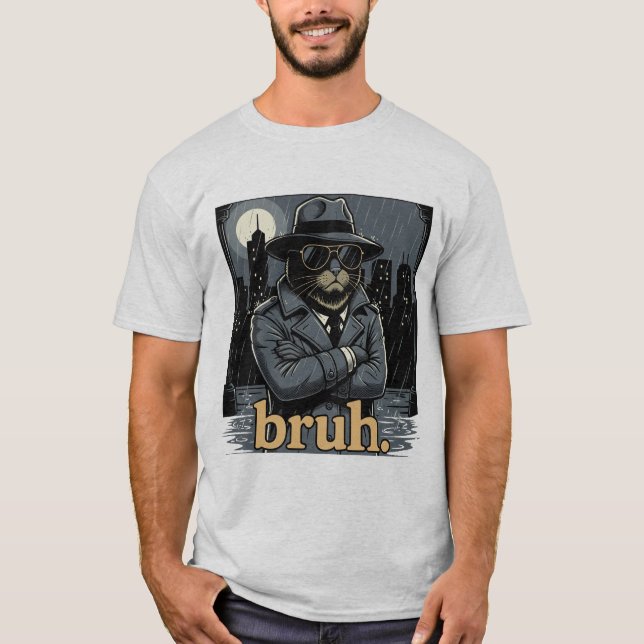 Bruh Cat T Shirt (Framsida)