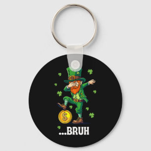 Bruh Dab Leprechaun Rolig Kids Pojkar Mäns St Patr Nyckelring