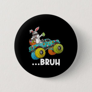 Bruh Dabba Kanin Glad Påsk Monster Truck Kärlek Knapp
