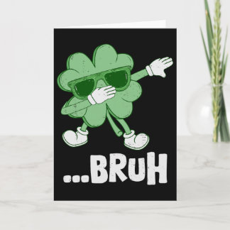 Bruh Dabba Shamrock Rolig Kids Mäns Pojkar St Patr Kort