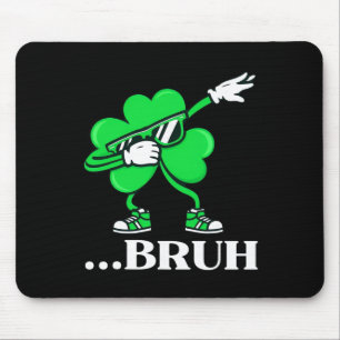 Bruh Dabba Shamrock Roligt St Patricks Day Tonårin Musmatta