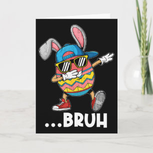Bruh Dabbing Påskägg Kanin Söt Dab Dans Pojkar Kort