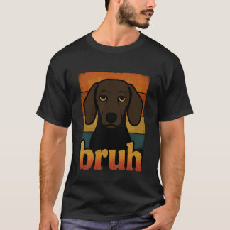Bruh Dachshund Tröja Roligt Meme Grafisk för tonår