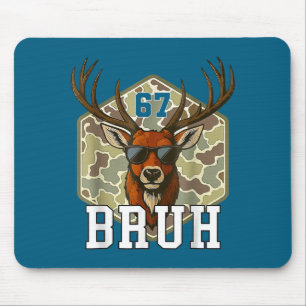 Bruh Deer 67 Rolig Älgjakt Kamouflage Hatt Ungdom Musmatta