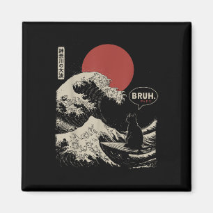 Bruh. Den Underbara Wave Kanagawa Funny Japanska S Magnet