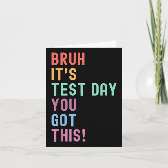 Bruh dess testdag testning av Shirt-testdagen Teac Kort (Framsida)