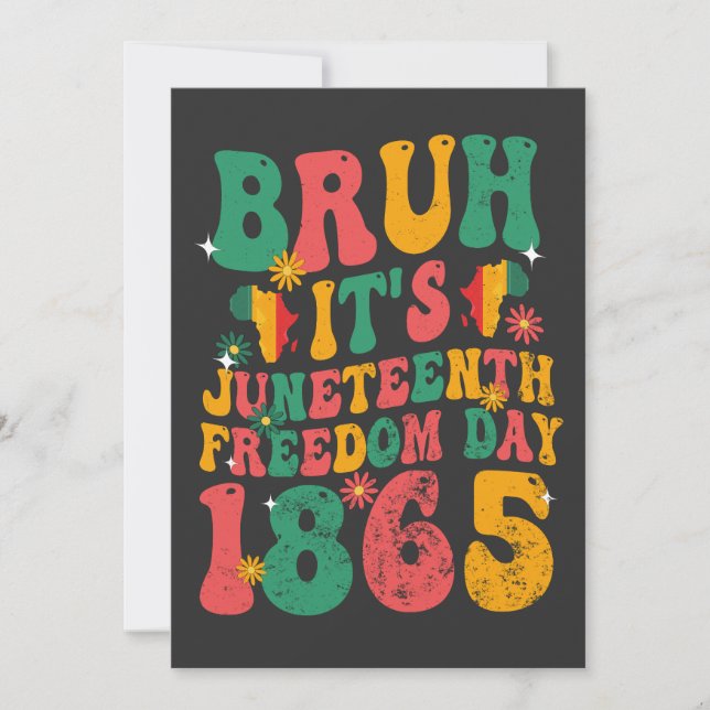 Bruh Det är den 18:e frihetsdagen, Groovy Retro Spara Datumet (Framsida)