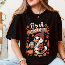 Bruh Det är Fall Cute Anka Pumpkin Spice T Shirt