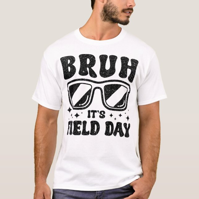 Bruh Det är Fält Day Lacheragare Boys Girls Kids L T Shirt (Framsida)