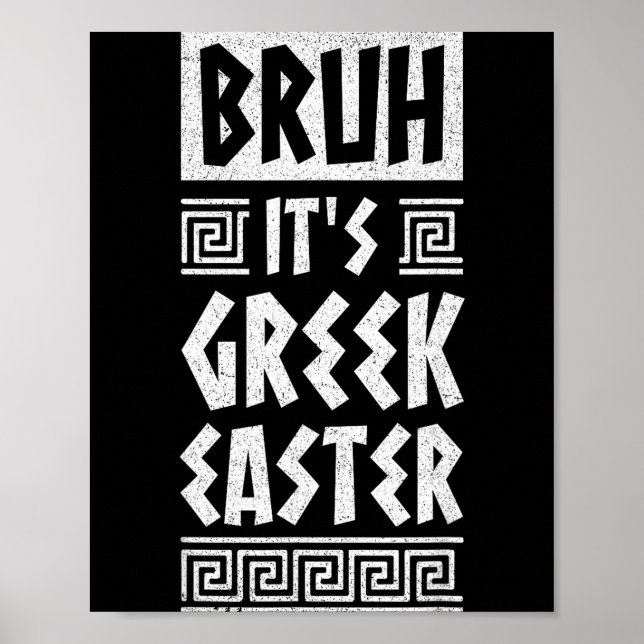 Bruh Det är grekisk påsk Ortodox påsk Grekland Poster (Framsidan)