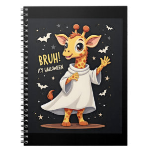 Bruh Det är Halloween Rolig Dabbing Spök Giraff Lo Anteckningsbok