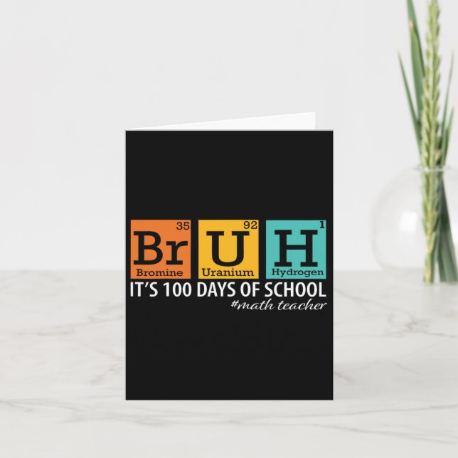 Bruh, det är mina 100 dagar med skolundervisningen kort (Framsida)