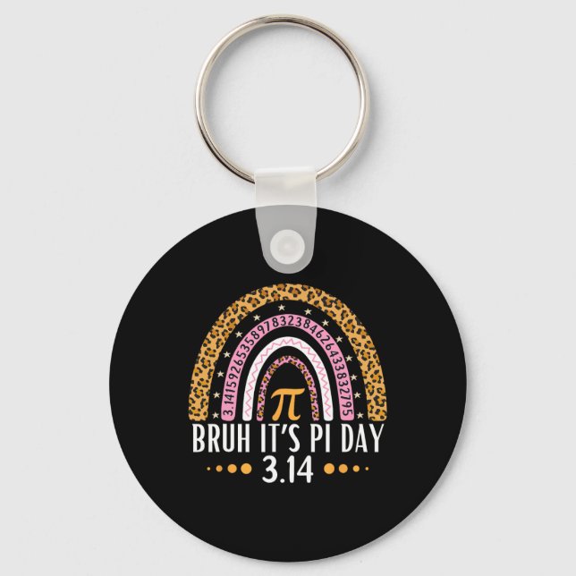 Bruh Det är Pi Day 3.14 Pi Symbol Funny Pi Day Tea Nyckelring (Framsida)