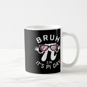 Bruh Det är pi Day 3.14 Pi-symbol med Gles Funny P Kaffemugg