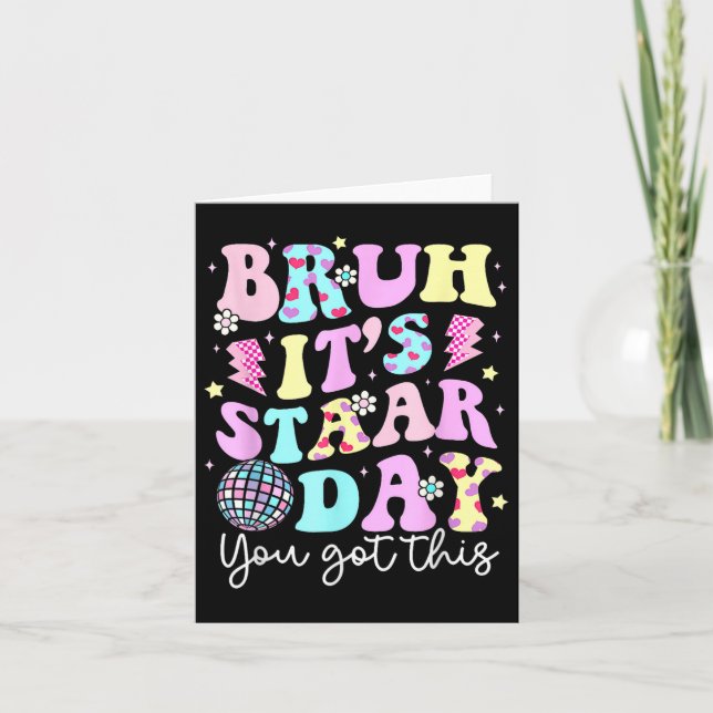 Bruh Det Är Staar-Dagen Provdag Motivation Du Klar Kort (Framsida)