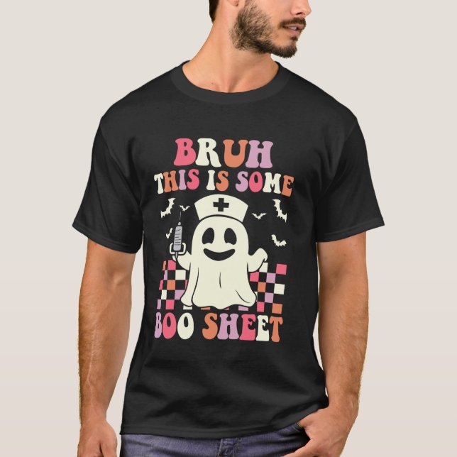 Bruh, det här är lite Boo Lakan Funny Groovy Hallo T Shirt (Framsida)