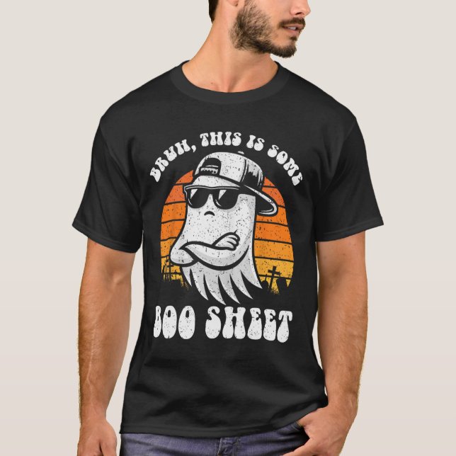Bruh det här är lite Boo Lakan Funny Halloween Gho T Shirt (Framsida)