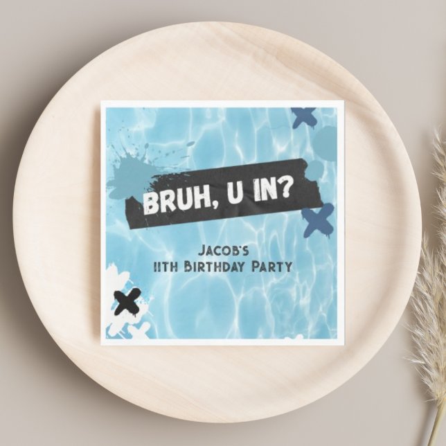 Bruh, du i sommaren Bassäng, Tonåring Party Boy Bi Pappersservett (Skapare uppladdad)