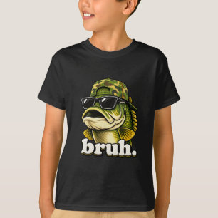 Bruh Fiske Kamouflage Abborre Fisk Rolig Kamuflera T Shirt
