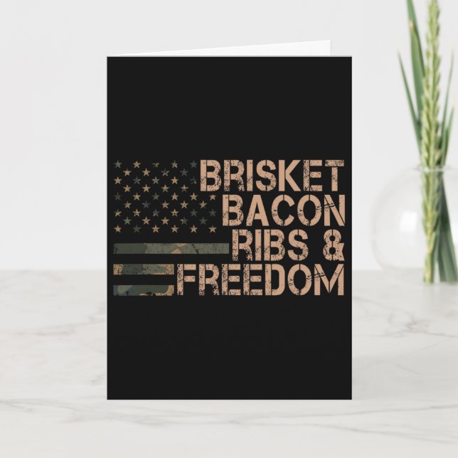 Bruh Fjärde 4:e Juli Örn Amerikansk Patriotisk M Kort (Framsida)