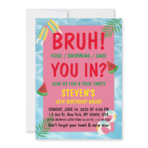 bruh-födelsedag Bassäng bash