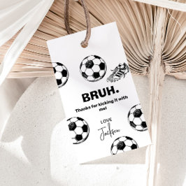 Bruh. Födelsedagsfotboll Presentkort - Tack-kort Presentetikett
