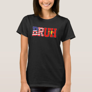 Bruh Förenta staterna Vietnam Land Flagga Amerikan T Shirt