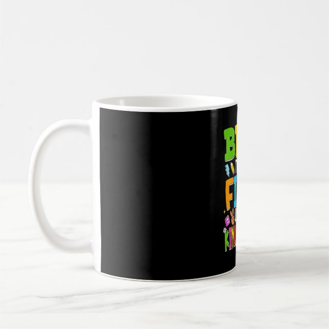 Bruh första dagen för förskoleklass retro lärare b kaffemugg (Vänster)