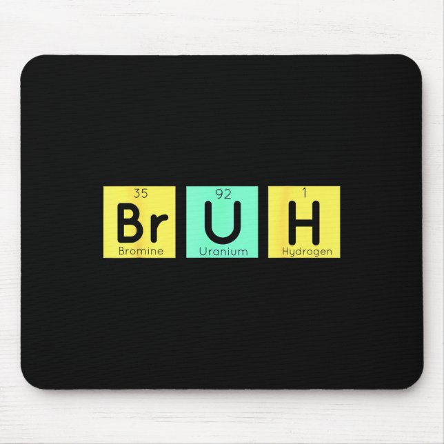 Bruh Funny Chemistry Gift Meme Periodic Table Meme Musmatta (Framsidan)