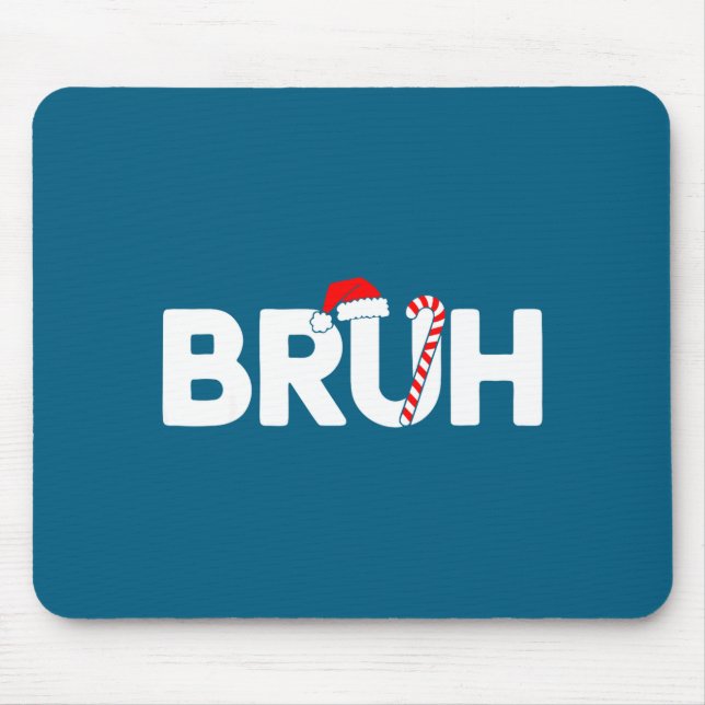 Bruh Funny Christmas Santa Hat Teens Boys Kids Xma Musmatta (Framsidan)