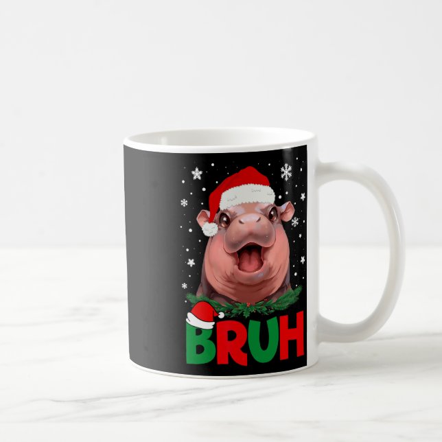 Bruh Funny Moo Deng Tonåringar Boys Kids jul Paja Kaffemugg (Höger)