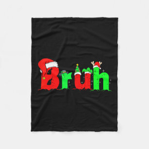 Bruh Funny som säger Bro Tonåringar Boys Kids jul  Fleecefilt