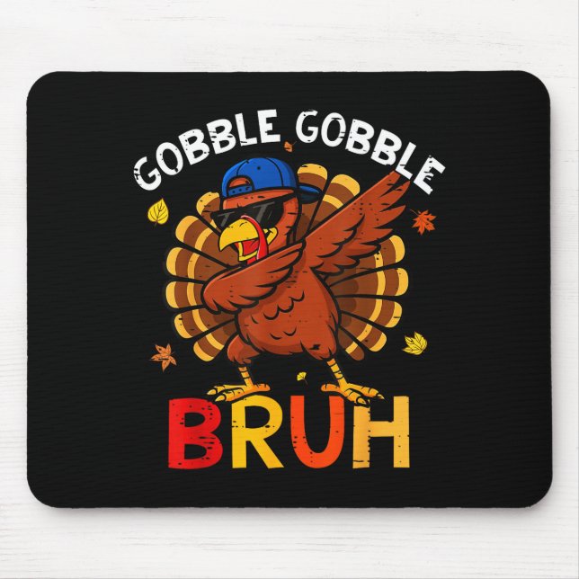 Bruh Funny Thanksgiving Dabbing Turkey Gobble Shir Musmatta (Framsidan)