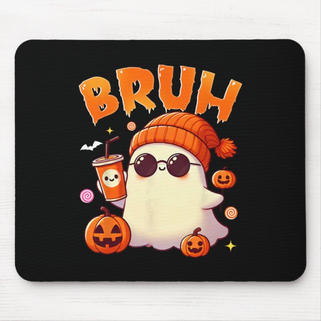 Bruh Ghost Halloween Cute Ghost Bus eller godis Ca Musmatta (Framsidan)